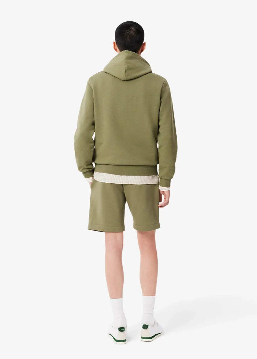 Short Lacoste kaki en molleton - French Destock