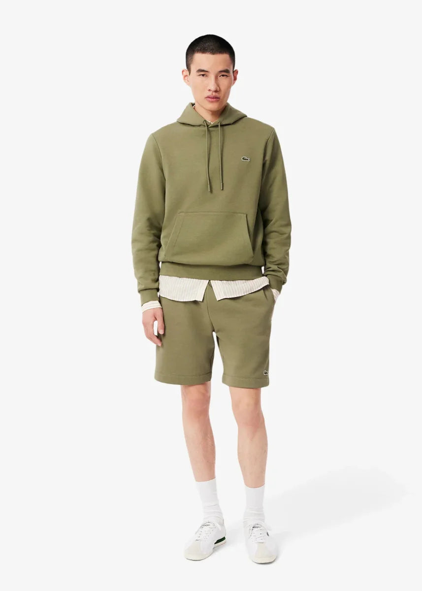 Short Lacoste kaki en molleton - French Destock