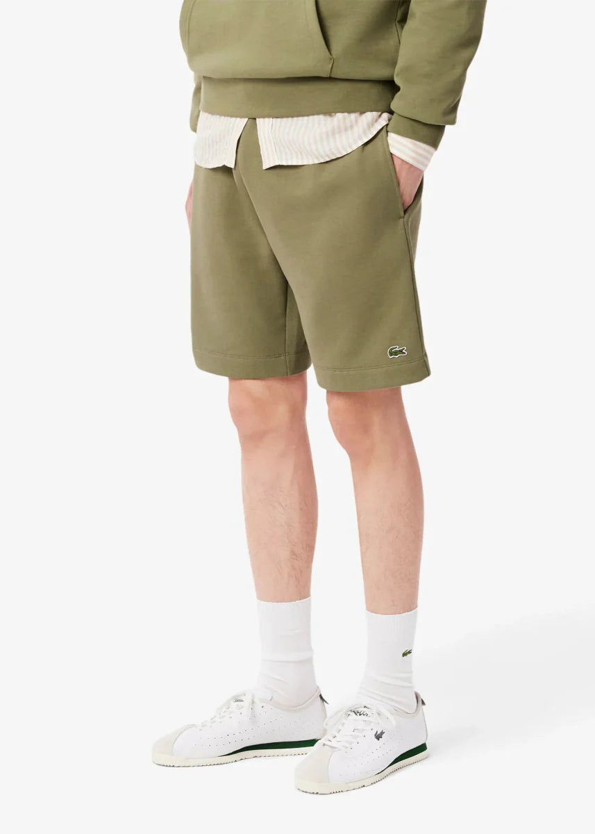 Short Lacoste kaki en molleton - French Destock