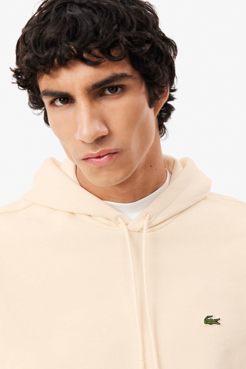 Sweat à capuche Lacoste beige - French Destock