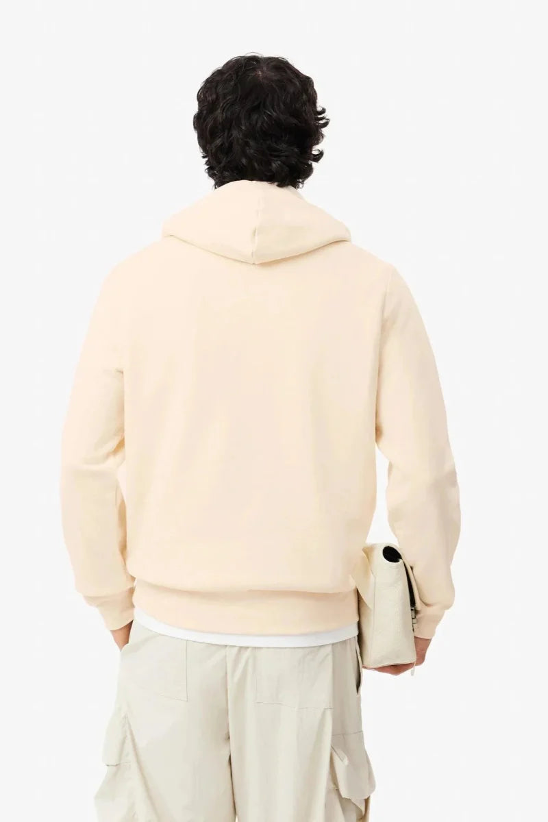 Sweat à capuche Lacoste beige - French Destock