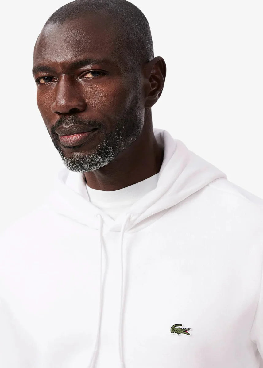 Sweat à capuche Lacoste blanc - French Destock