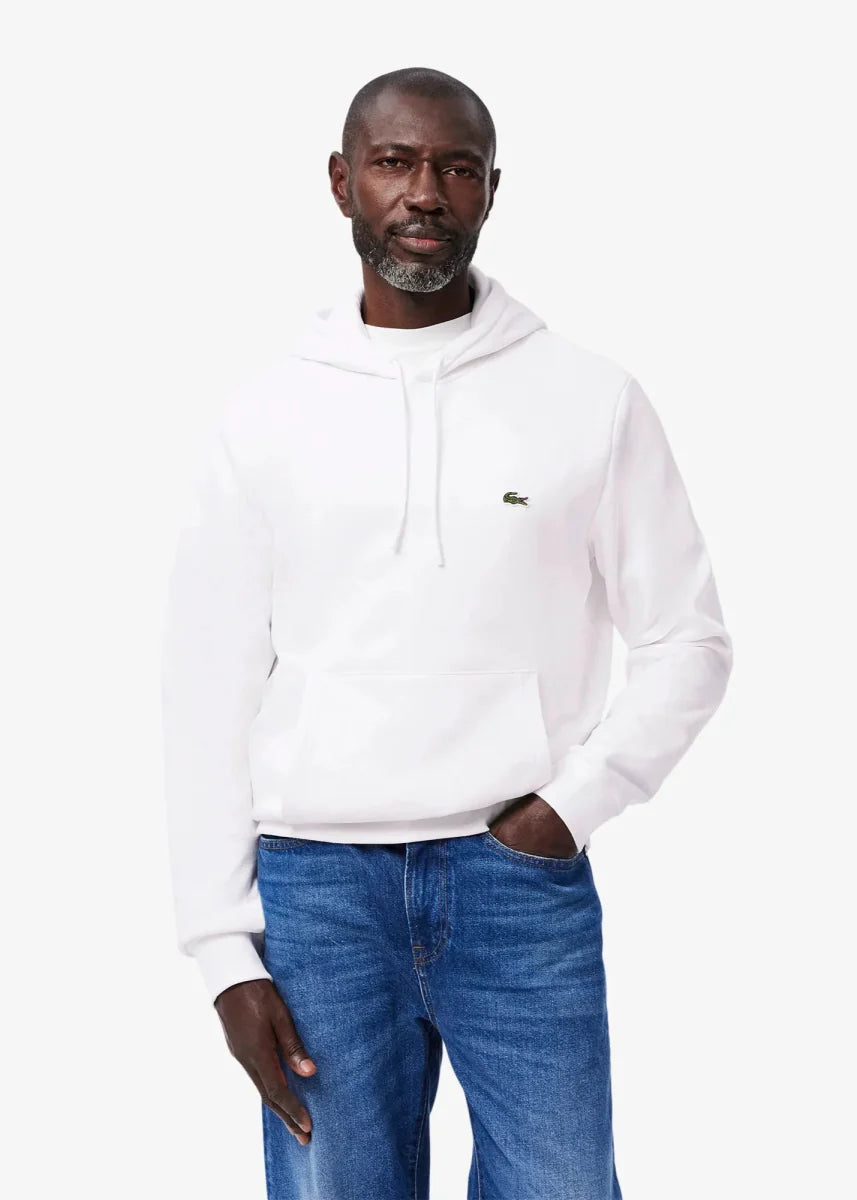 Sweat à capuche Lacoste blanc - French Destock