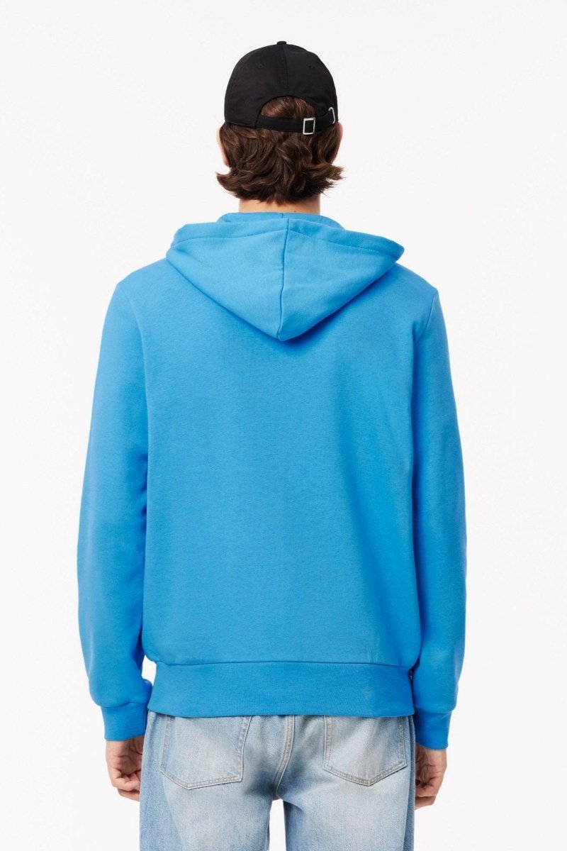 Sweat à capuche Lacoste bleu - French Destock