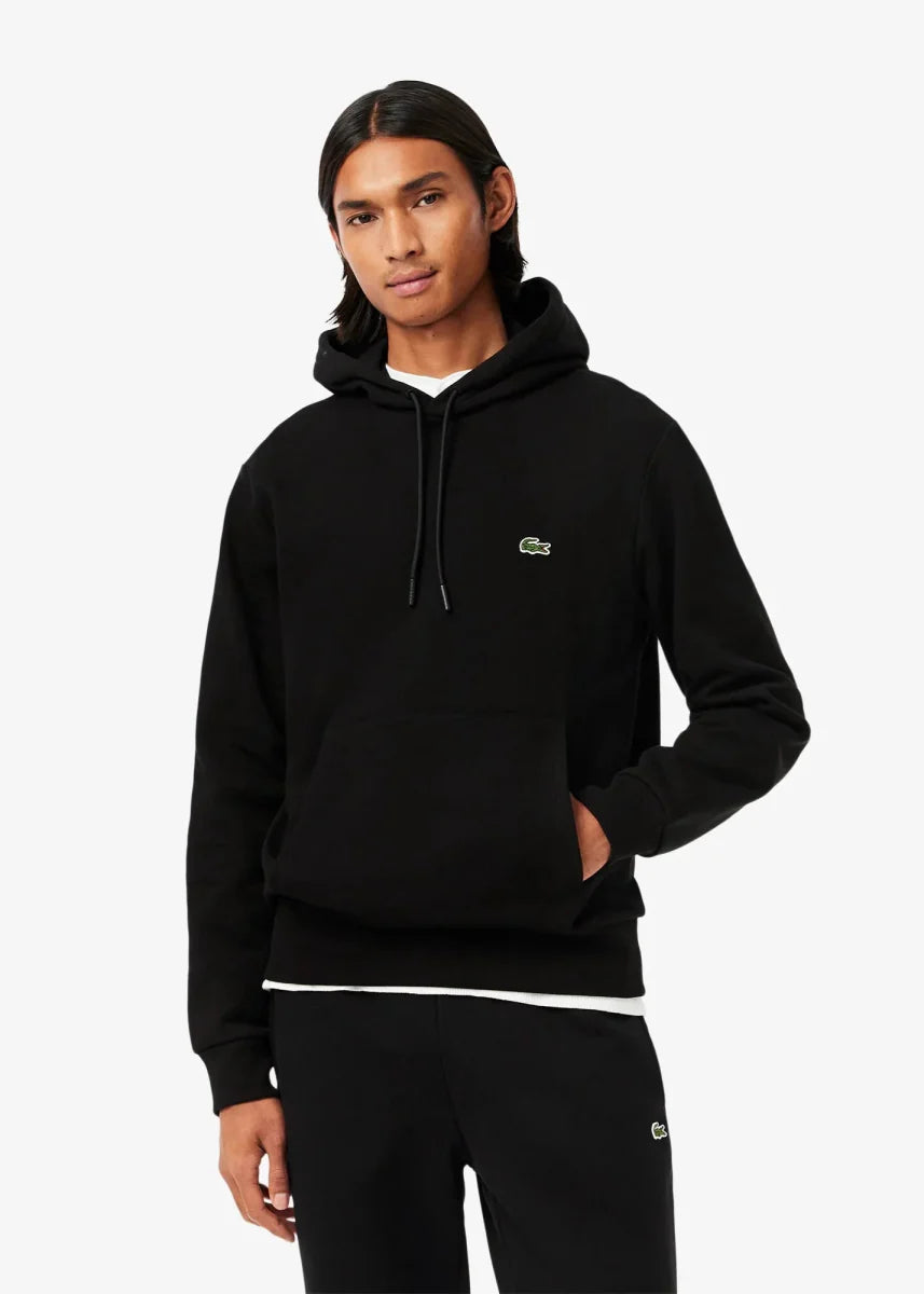 Sweat à capuche Lacoste noir - French Destock