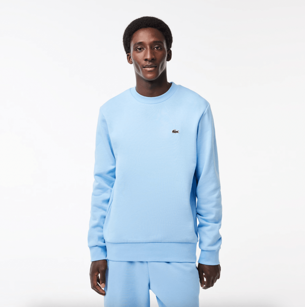 Sweat Lacoste bleu clair - French Destock