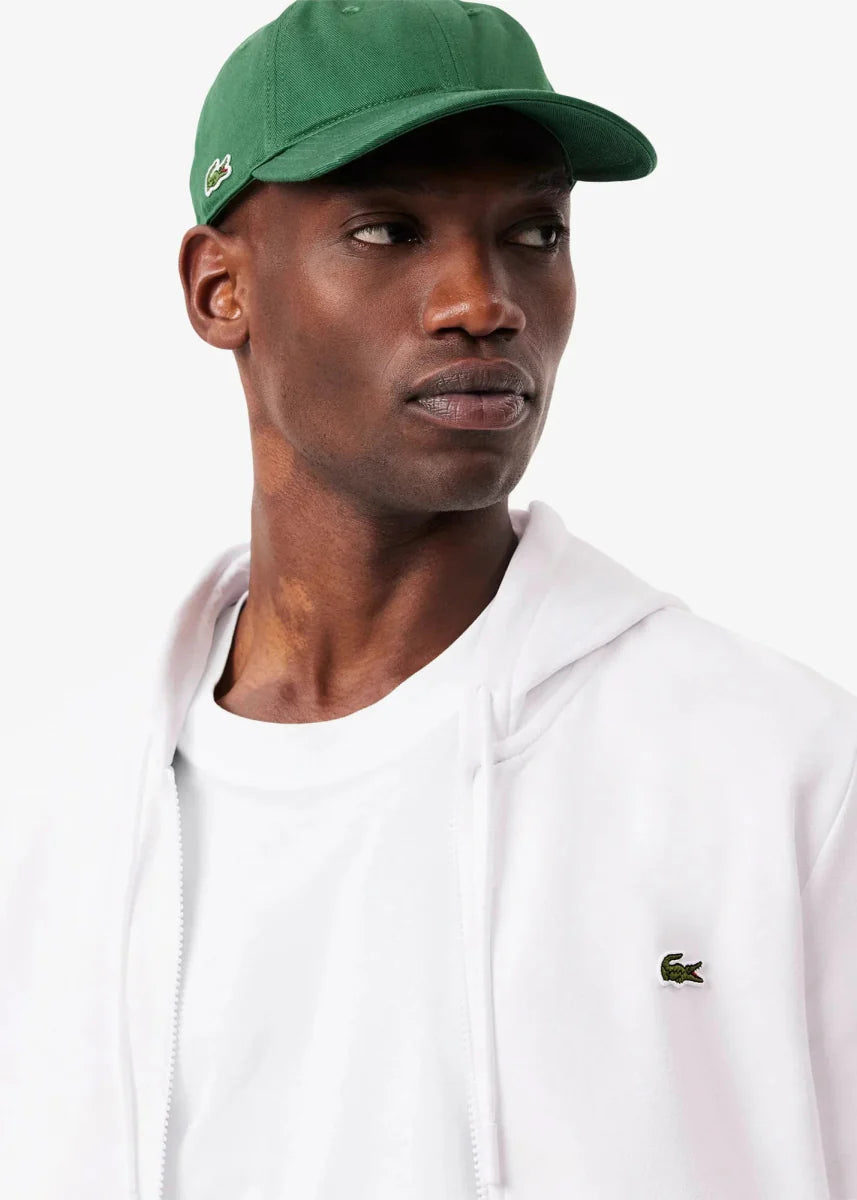 Sweat zippé à capuche Lacoste blanc - French Destock