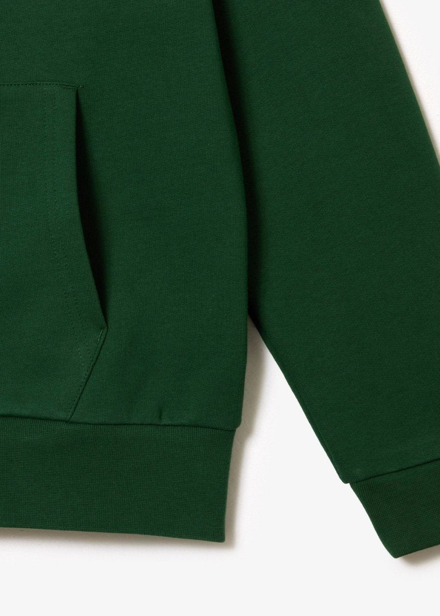 Sweat zippé à capuche Lacoste vert - French Destock