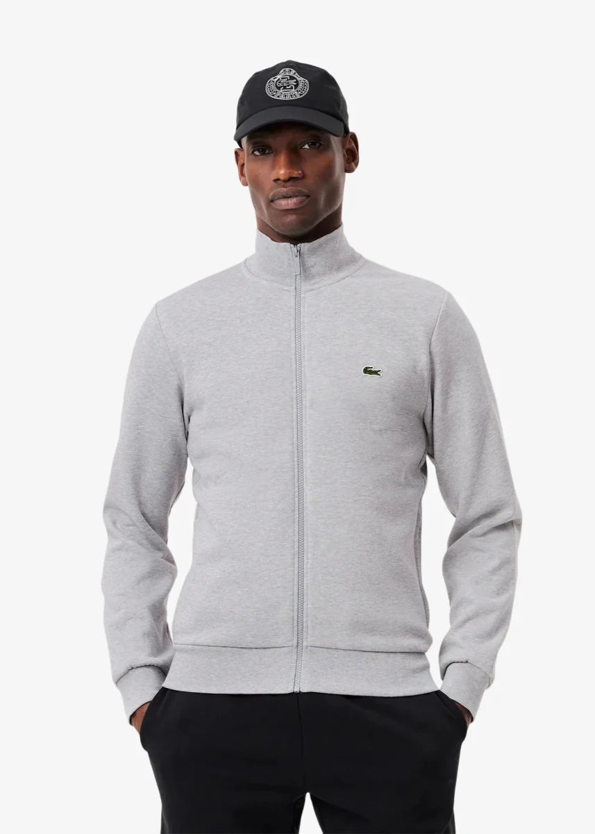 Sweat zippé Lacoste gris - French Destock