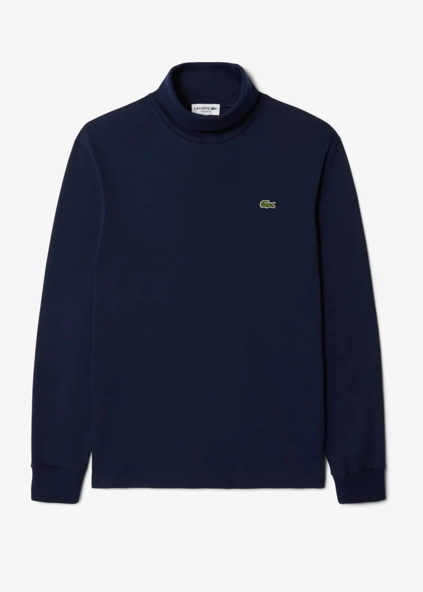 T-Shirt col roulé Lacoste marine - French Destock